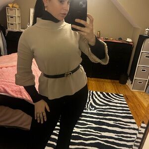 Holiday winter Sweater with Faux Fur Cuffs